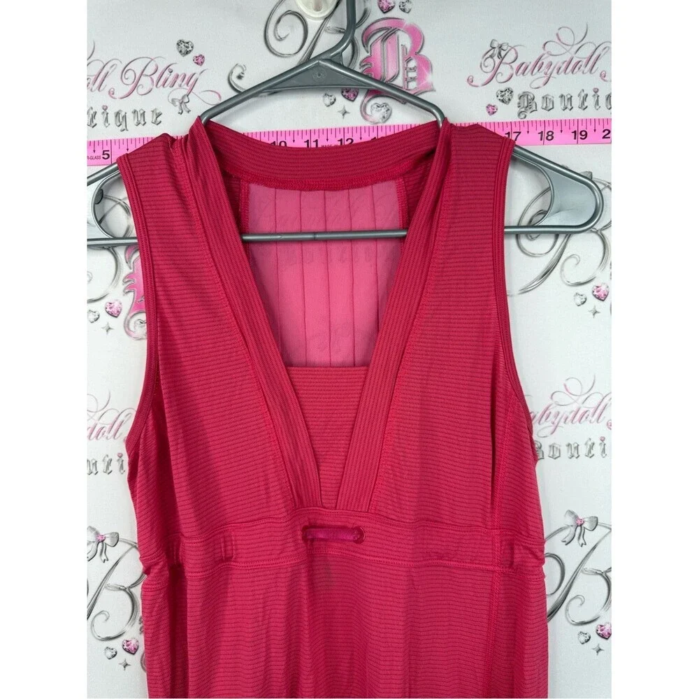 lululemon athletica tank top striped Deep V Tank Top Dress - Raspberry Pink